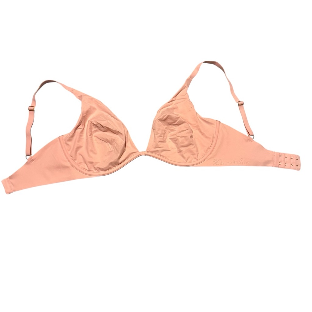 Victoria's Secret Blush Pink Incredible Unlined Plunge Underwire Bra Size 32DDD - Picture 8 of 10